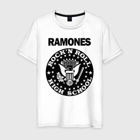 Мужская футболка хлопок с принтом Ramones в Санкт-Петербурге, 100% хлопок | прямой крой, круглый вырез горловины, длина до линии бедер, слегка спущенное плечо. | ramone | ramones | группа | джонни | джоуи | ди ди томми | марки | панк | поп | раманес | раманэс | рамон | рамонес | рамонэс | рамоун | рамоунз | рамоунс | рок | хард | хардрок