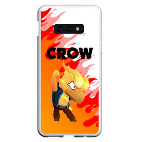 Чехол для Samsung S10E с принтом BRAWL STARS CROW PHOENIX в Санкт-Петербурге, Силикон | Область печати: задняя сторона чехла, без боковых панелей | android | brawl stars | colt | crow | games | leon | penny | poco. | shelly | spike | wanted | брав | бравл старс | звезды | игры | мобильные игры | старс