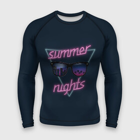 Мужской рашгард 3D с принтом Summer Nights в Санкт-Петербурге,  |  | 80 | cyber | game | hotline | hotlinemiami | maiami | music | nights | outrun | retro | retrowave | summer | synth | synthwave | игра | кибер | лето | ночь | ретро