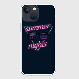 Чехол для iPhone 13 mini с принтом Summer Nights в Санкт-Петербурге,  |  | 80 | cyber | game | hotline | hotlinemiami | maiami | music | nights | outrun | retro | retrowave | summer | synth | synthwave | игра | кибер | лето | ночь | ретро