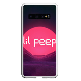 Чехол для Samsung Galaxy S10 с принтом lil peep(Logo) в Санкт-Петербурге, Силикон | Область печати: задняя сторона чехла, без боковых панелей | cry baby | lil peep | logo | rap | заход солнца | знаменитости. эмо | известный исполнитель | неон | пип | редактируемое лого | реп | розоватый оттенок | рок | рэп | яркий фон