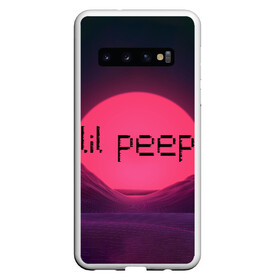 Чехол для Samsung Galaxy S10 с принтом lil peep(Black Logo) в Санкт-Петербурге, Силикон | Область печати: задняя сторона чехла, без боковых панелей | cry baby | lil peep | logo | rap | заход солнца | знаменитости. эмо | известный исполнитель | неон | пип | редактируемое лого | реп | розоватый оттенок | рок | рэп | яркий фон