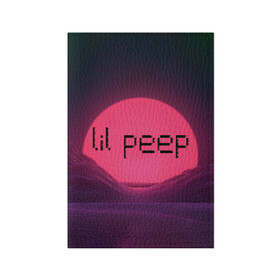 Обложка для паспорта матовая кожа с принтом lil peep(Black Logo) в Санкт-Петербурге, натуральная матовая кожа | размер 19,3 х 13,7 см; прозрачные пластиковые крепления | cry baby | lil peep | logo | rap | заход солнца | знаменитости. эмо | известный исполнитель | неон | пип | редактируемое лого | реп | розоватый оттенок | рок | рэп | яркий фон