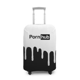 Чехол для чемодана 3D с принтом PornHub в Санкт-Петербурге, 86% полиэфир, 14% спандекс | двустороннее нанесение принта, прорези для ручек и колес | brazzers | pron | бразерс | браззерс | любовь | сайт | сэкс