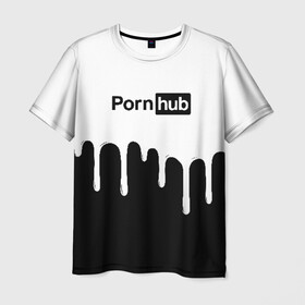 Мужская футболка 3D с принтом PornHub в Санкт-Петербурге, 100% полиэфир | прямой крой, круглый вырез горловины, длина до линии бедер | brazzers | pron | бразерс | браззерс | любовь | сайт | сэкс