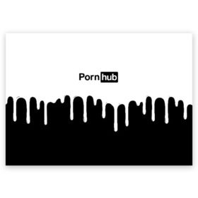 Поздравительная открытка с принтом PornHub в Санкт-Петербурге, 100% бумага | плотность бумаги 280 г/м2, матовая, на обратной стороне линовка и место для марки
 | brazzers | pron | бразерс | браззерс | любовь | сайт | сэкс