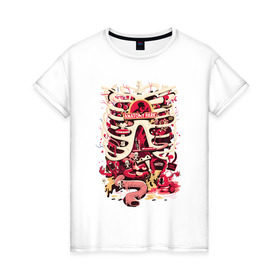 Женская футболка хлопок с принтом Anatomy park в Санкт-Петербурге, 100% хлопок | прямой крой, круглый вырез горловины, длина до линии бедер, слегка спущенное плечо | anatomy park | vdgerir | скелет