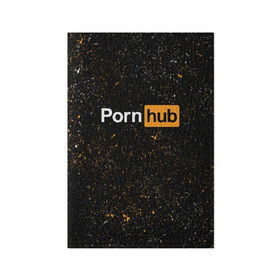 Обложка для паспорта матовая кожа с принтом PornHub в Санкт-Петербурге, натуральная матовая кожа | размер 19,3 х 13,7 см; прозрачные пластиковые крепления | hub | хаб