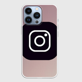 Чехол для iPhone 13 Pro с принтом instagram(logo and background) в Санкт-Петербурге,  |  | instagram | logo | инстаграм | лого | мягкие цвета | приложение | простая картинка | фотоаппарат | черная картинка | черный | черный значок | черный цвет