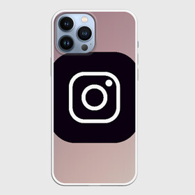 Чехол для iPhone 13 Pro Max с принтом instagram(logo and background) в Санкт-Петербурге,  |  | instagram | logo | инстаграм | лого | мягкие цвета | приложение | простая картинка | фотоаппарат | черная картинка | черный | черный значок | черный цвет
