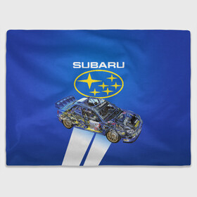 Плед 3D с принтом Subaru в Санкт-Петербурге, 100% полиэстер | закругленные углы, все края обработаны. Ткань не мнется и не растягивается | sti | subaru | subaru impreza | subaru impreza wrx sti | subaru sti | субару | субару импреза
