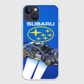 Чехол для iPhone 13 с принтом Subaru в Санкт-Петербурге,  |  | sti | subaru | subaru impreza | subaru impreza wrx sti | subaru sti | субару | субару импреза