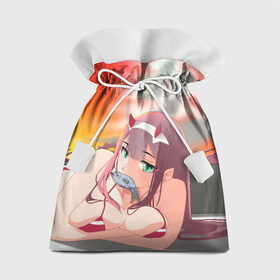 Подарочный 3D мешок с принтом Darling In The Franxx в Санкт-Петербурге, 100% полиэстер | Размер: 29*39 см | 02 | anime | darling in the franxx | hiro | manga | zero two | аниме | ахегао | любимый во франксе | манга | милый во франксе | ноль два | хиро
