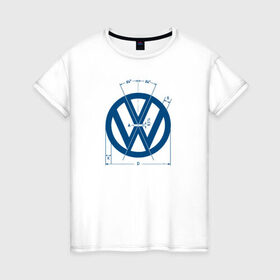 Женская футболка хлопок с принтом Volkswagen в Санкт-Петербурге, 100% хлопок | прямой крой, круглый вырез горловины, длина до линии бедер, слегка спущенное плечо | golf | golf gti | volkswagen | вольксваген | фолькс ваген | фольксваген
