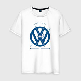 Мужская футболка хлопок с принтом Volkswagen в Санкт-Петербурге, 100% хлопок | прямой крой, круглый вырез горловины, длина до линии бедер, слегка спущенное плечо. | golf | golf gti | volkswagen | вольксваген | фолькс ваген | фольксваген