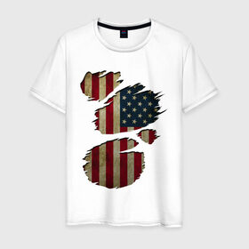 Мужская футболка хлопок с принтом USA inside в Санкт-Петербурге, 100% хлопок | прямой крой, круглый вырез горловины, длина до линии бедер, слегка спущенное плечо. | amerika | fbi | nasa | russia | usa | америка | америки | внтури | россия | соединенные | страна | сша | флаг | штаты