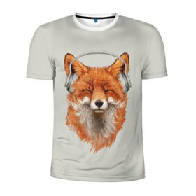 Мужская футболка 3D спортивная с принтом Лиса в наушниках в Санкт-Петербурге, 100% полиэстер с улучшенными характеристиками | приталенный силуэт, круглая горловина, широкие плечи, сужается к линии бедра | Тематика изображения на принте: 20 | 2020 | 2k20 | 2к20 | animal | animals | forest | fox | headphones | music | new year | redhead | smile | животное | животные | зима | лес | лис | лиса | лисица | музыка | наушники | новый год | рыжая | смайл | улыбка | фыр