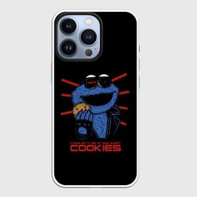 Чехол для iPhone 13 Pro с принтом Come with me if you want в Санкт-Петербурге,  |  | cookie | cookiemonster | delicious | eat | monster | yummy | еда | коржик | куки | кукимонстр | монстр | печенье | сладости | улица | улицасезам