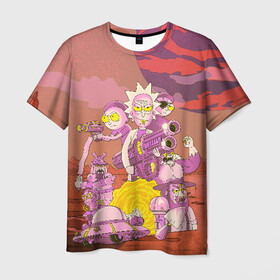 Мужская футболка 3D с принтом Злые Рик и Морти в Санкт-Петербурге, 100% полиэфир | прямой крой, круглый вырез горловины, длина до линии бедер | morty | rick | vdgerir