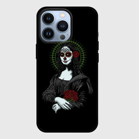 Чехол для iPhone 13 Pro с принтом Mona Lisa   Santa Muerte в Санкт-Петербурге,  |  | Тематика изображения на принте: dead | death | lisa | mona | muerte | muertos | santa | день | искуство | картина | лиза | мона | муэрте | муэртес | муэртос | роза | розы | санта | тату | татуировка | цветы | череп