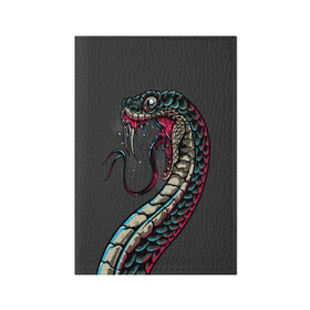 Обложка для паспорта матовая кожа с принтом Viper в Санкт-Петербурге, натуральная матовая кожа | размер 19,3 х 13,7 см; прозрачные пластиковые крепления | Тематика изображения на принте: animals | art | poison | snake | venom | venomous | viper | арт | гадюка | животное | животные | змеи | змей | змея | картинка | картинки | прикольная | прикольные | яд | ядовитая | ядовитый