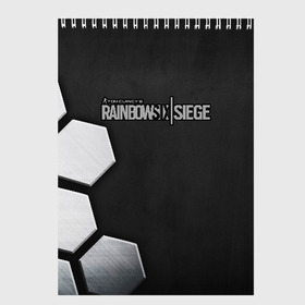 Скетчбук с принтом RAINBOW SIXSIEGE в Санкт-Петербурге, 100% бумага
 | 48 листов, плотность листов — 100 г/м2, плотность картонной обложки — 250 г/м2. Листы скреплены сверху удобной пружинной спиралью | Тематика изображения на принте: action | game | rainbow six siege | tom clancys | броня | игры | осада | радуга | радуга 6 | том кленси | шутер