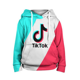 Детская толстовка 3D с принтом TIKTOK в Санкт-Петербурге, 100% полиэстер | двухслойный капюшон со шнурком для регулировки, мягкие манжеты на рукавах и по низу толстовки, спереди карман-кенгуру с мягким внутренним слоем | tik | tik tok | tiktok | tok | тик | тик ток | тикток | ток