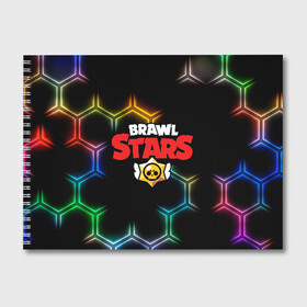 Альбом для рисования с принтом Brawl Stars Color Hex в Санкт-Петербурге, 100% бумага
 | матовая бумага, плотность 200 мг. | Тематика изображения на принте: brawl | brawl st | brawl stars | colt | hexagon | logo | map | mobo | pattern | poco | shelly | stars | бравл | игра | игры | карта | кольт | лого | мобильные игры | патерн | паттерн | поко | соты | старс | шелли