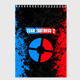 Скетчбук с принтом TEAM FORTRESS 2 RED VS BLUE в Санкт-Петербурге, 100% бумага
 | 48 листов, плотность листов — 100 г/м2, плотность картонной обложки — 250 г/м2. Листы скреплены сверху удобной пружинной спиралью | fortress 2 | team 2 | team fortress | team fortress 2 | тим 2 | тим фортрес. | тим фортресс | тим фортресс 2 | фортресс 2