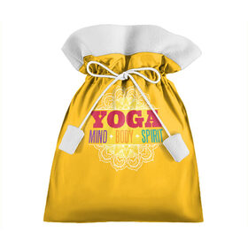 Подарочный 3D мешок с принтом Йога в Санкт-Петербурге, 100% полиэстер | Размер: 29*39 см | Тематика изображения на принте: fitness | yoga | йога | медитация | фитнес