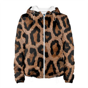 Женская куртка 3D с принтом Леопардовая расцветка в Санкт-Петербурге, ткань верха — 100% полиэстер, подклад — флис | прямой крой, подол и капюшон оформлены резинкой с фиксаторами, два кармана без застежек по бокам, один большой потайной карман на груди. Карман на груди застегивается на липучку | леопард | леопардовая | леопардовые | леопардовый | леопарды | пятнистые | пятнистый | пятнистым | расцветка