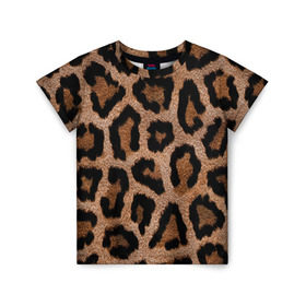 Детская футболка 3D с принтом Леопардовая расцветка в Санкт-Петербурге, 100% гипоаллергенный полиэфир | прямой крой, круглый вырез горловины, длина до линии бедер, чуть спущенное плечо, ткань немного тянется | леопард | леопардовая | леопардовые | леопардовый | леопарды | пятнистые | пятнистый | пятнистым | расцветка