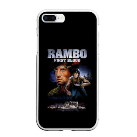 Чехол для iPhone 7Plus/8 Plus матовый с принтом Rambo First Blood в Санкт-Петербурге, Силикон | Область печати: задняя сторона чехла, без боковых панелей | Тематика изображения на принте: action | army | blood | first | john | last | rambo | stallone | states | sylvester | united | usa | армия | боевик | джон | кровь | первая | последняя | рэмбо | сильвестр | сталлоне | сша