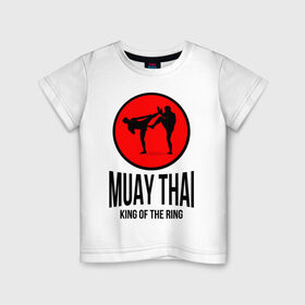 Детская футболка хлопок с принтом Muay thai (двухсторонняя) в Санкт-Петербурге, 100% хлопок | круглый вырез горловины, полуприлегающий силуэт, длина до линии бедер | boxer | boxing | fight | fighting | king of the ring | muay thai | боксер | король ринга | муай тай | тайский бокс