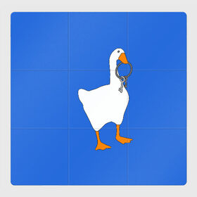 Магнитный плакат 3Х3 с принтом Untitled Goose Game в Санкт-Петербурге, Полимерный материал с магнитным слоем | 9 деталей размером 9*9 см | epic store | ugg | untitled goose game | гусь | игра без названия | игра про гуся | неназванная игра про гуся
