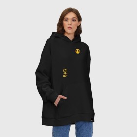 Худи SuperOversize хлопок с принтом BAD DRIP в Санкт-Петербурге, 70% хлопок, 30% полиэстер, мягкий начес внутри | карман-кенгуру, эластичная резинка на манжетах и по нижней кромке, двухслойный капюшон
 | bad | baddrip | cloud | coil | drip | smoke | vape | wape | бак | вейп | вейпер | дрипка | дым | койл | культура | мод | облако | пар | хипстер