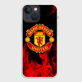 Чехол для iPhone 13 mini с принтом МАНЧЕСТЕР ЮНАЙТЕД | FCMU | MANCHESTER UNITED в Санкт-Петербурге,  |  | bright | fc | fcmu | fire | flame | football | football club | heat | light | manchester united | red devils | sport | wildfire | искры | красные дьяволы | манчестер юнайтед | огненный | огонь | пламя | пожар | спорт | фк | фкмю