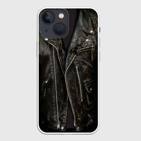 Чехол для iPhone 13 mini с принтом Косуха терминатора в Санкт-Петербурге,  |  | Тематика изображения на принте: арнольд | доспехи | замки | застежки | касуха | клепки | кожа | кожаная | кожанка | костюм | косуха | куртец | куртка | молнии | панк | потертая | рок | старая | терминатор | тертая