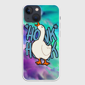 Чехол для iPhone 13 mini с принтом HONK HONK в Санкт-Петербурге,  |  | meme | untitled goose game | злой гусь | мем | птица