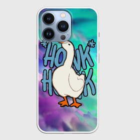 Чехол для iPhone 13 Pro с принтом HONK HONK в Санкт-Петербурге,  |  | Тематика изображения на принте: meme | untitled goose game | злой гусь | мем | птица