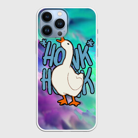 Чехол для iPhone 13 Pro Max с принтом HONK HONK в Санкт-Петербурге,  |  | meme | untitled goose game | злой гусь | мем | птица