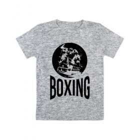 Детская футболка хлопок с принтом Boxing (двухсторонняя) в Санкт-Петербурге, 100% хлопок | круглый вырез горловины, полуприлегающий силуэт, длина до линии бедер | boxer | boxing | fight | mma | бокс | боксер | тайский бокс