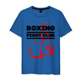 Мужская футболка хлопок с принтом Boxing Fight club в Санкт-Петербурге, 100% хлопок | прямой крой, круглый вырез горловины, длина до линии бедер, слегка спущенное плечо. | boxer | boxing | boxing gloves | fight club | бойцовский клуб | бокс | боксер | боксерские перчатки