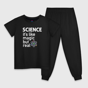 Детская пижама хлопок с принтом Наука как магия,только реальна в Санкт-Петербурге, 100% хлопок |  брюки и футболка прямого кроя, без карманов, на брюках мягкая резинка на поясе и по низу штанин
 | science | атом | магия | мозг | наука | наука рулит | научный | учёные | учёный