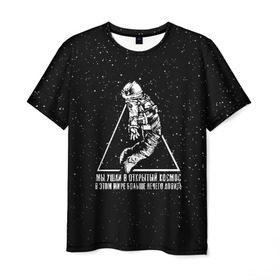 Мужская футболка 3D с принтом СПЛИН в Санкт-Петербурге, 100% полиэфир | прямой крой, круглый вырез горловины, длина до линии бедер | splin | александр васильев | космонавт | сплин