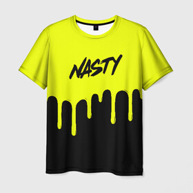 Мужская футболка 3D с принтом NASTY JUICE в Санкт-Петербурге, 100% полиэфир | прямой крой, круглый вырез горловины, длина до линии бедер | bad | baddrip | cloud | coil | drip | juice | nasty | smoke | vape | wape | бак | бэд дрип | вейп | вейпер | дрипка | дым | койл | культура | мод | нэсти | облако | пар | хипстер