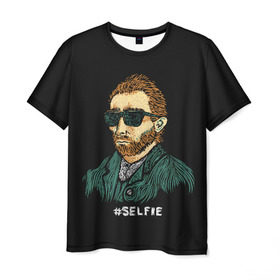 Мужская футболка 3D с принтом Ван Гог (Selfie) в Санкт-Петербурге, 100% полиэфир | прямой крой, круглый вырез горловины, длина до линии бедер | memes | selfie | van gogh | vincent | ван гог | винсент | знаменитости | знаменитость | искусство | картина | картинки | мем | мемы | прикольные | селфи | художник