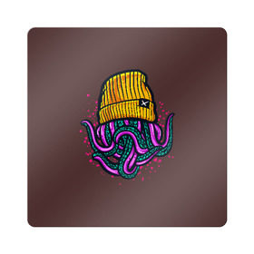 Магнит виниловый Квадрат с принтом Octopus(Lil Peep, GBC) в Санкт-Петербурге, полимерный материал с магнитным слоем | размер 9*9 см, закругленные углы | gbc | lil | peep | rap | rock | бордовый | желтый | зеленый | исполнитель | картинка | надпись на спине | осьминог | редактируемый дизайн | рок | рэп | рэпер | сочный цвет | фиолетовый
