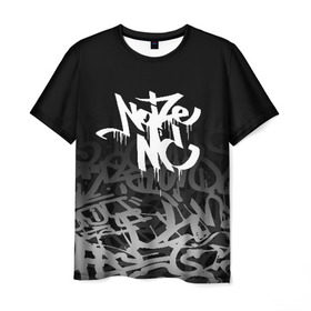 Мужская футболка 3D с принтом NOIZE MC в Санкт-Петербурге, 100% полиэфир | прямой крой, круглый вырез горловины, длина до линии бедер | noize mc | нойз мс