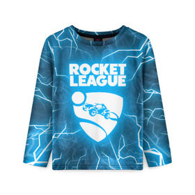Детский лонгслив 3D с принтом ROCKET LEAGUE в Санкт-Петербурге, 100% полиэстер | длинные рукава, круглый вырез горловины, полуприлегающий силуэт
 | racing. | rocket league | rocket league garage | rocket trade | гонки | рокет лига
